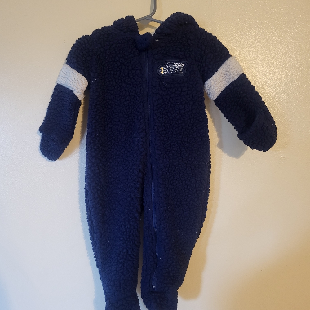 NBA Navy and White Fleece Footie